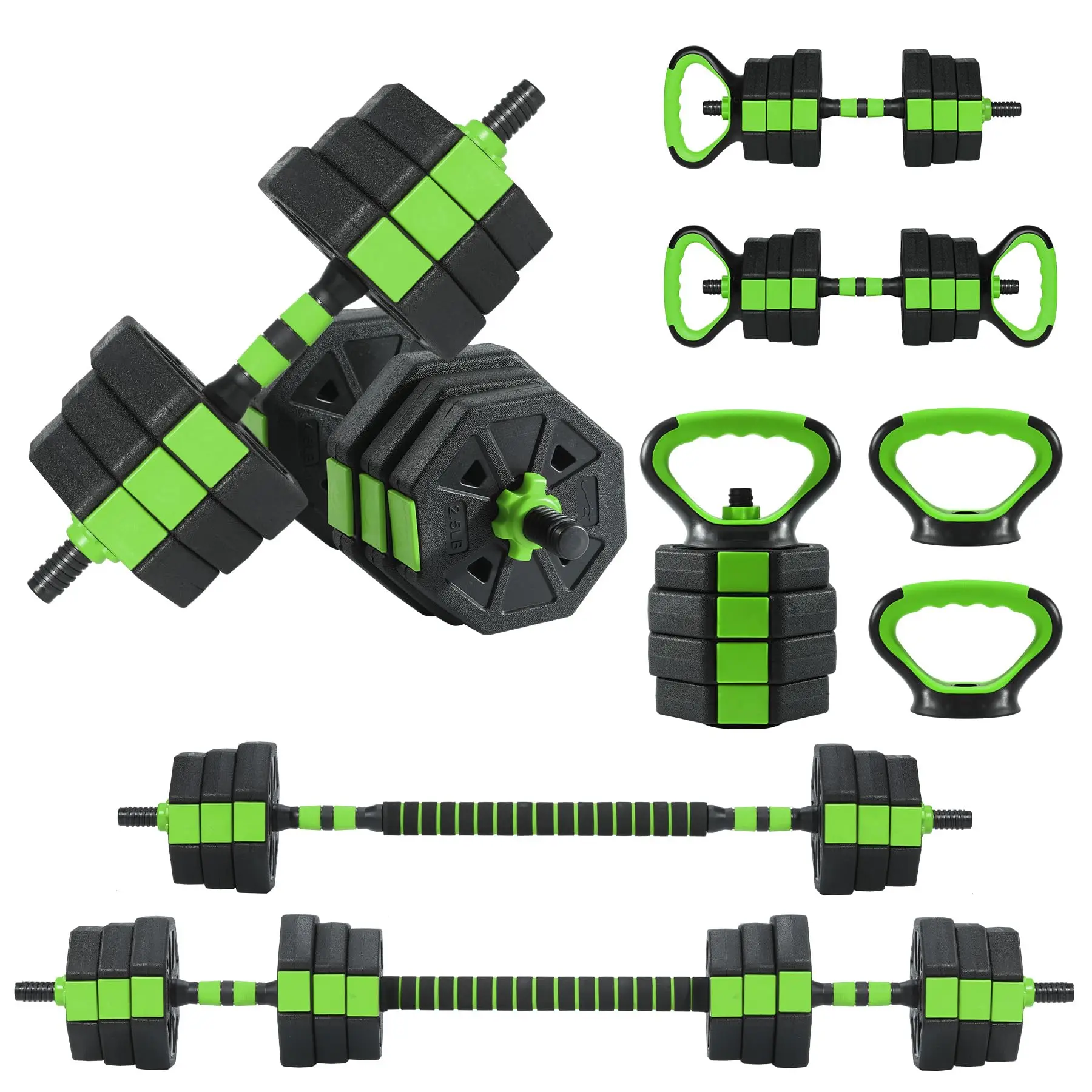 Adjustable Adjustable Dumbbells, 44Lbs Free Weight Set with Connector, 4 In1 Weight Dumbbell Set Used As Kettlebells, Barbell, Push Up Stand, Fitness Exercise for Home Gym Suitable Men/Women - Aliexpress Deal