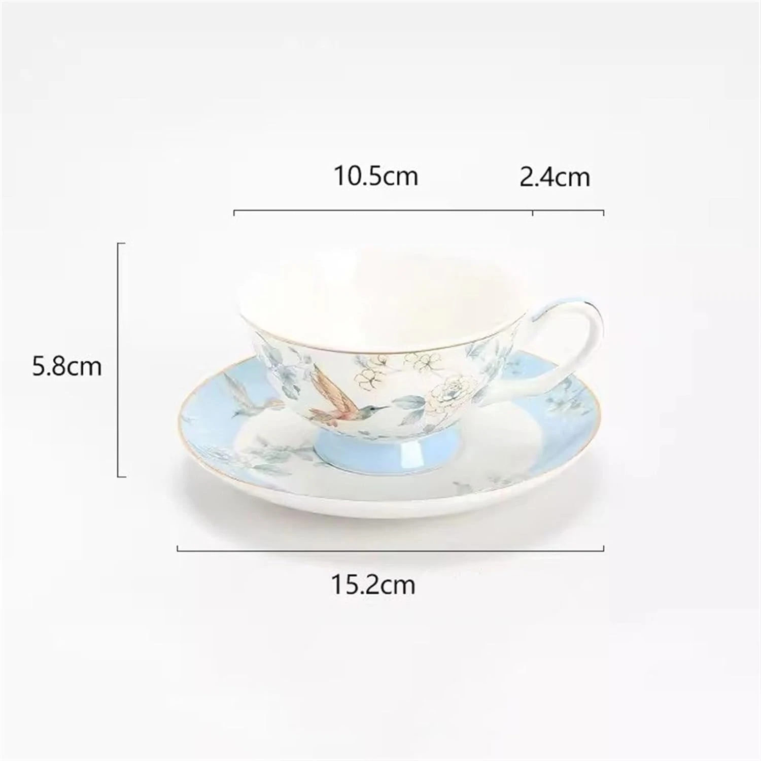 Elegant, High-Grade, and Stylish European Ceramic Tea Cups Set - Ideal Gift for English Afternoon Tea Enthusiasts - Exquisite, D