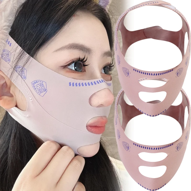 Double Chin Cheek Slimming Bandage V Face Lifting Belt Facial Lifting Massage Strap Reusable Sleeping Facial Shaping Skin Care