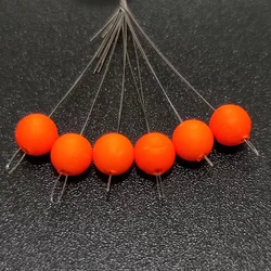 50 Packs/Lot Ball Shape Fishing Float Oranje 00 #0 #1 #2 #3 #4 #5 # Schuim Float 5Mm-15Mm Zoetwater Boeien Visgerei 00085