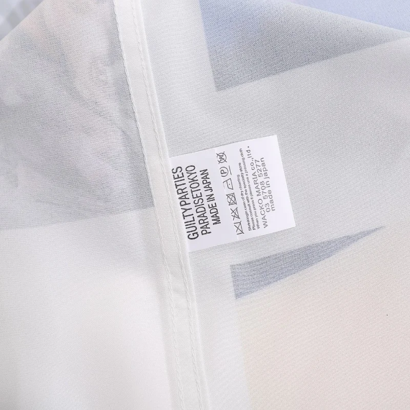 WACKO MARIA Fashion Brand Poster Casual Holiday Hawaii Loose Short Sleeve Shirt Summer Mens Womens Cuban Neck Shirt