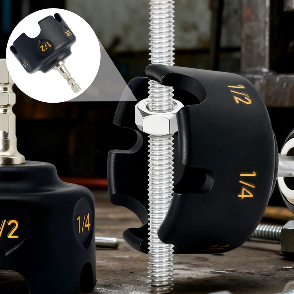 سبائك الألومنيوم / ABS البلاستيك الإفراج السريع الجوز مثقاب المقبس أداة مفتاح الربط الجوز سستة الحفر مرفق الأدوات اليدوية #6