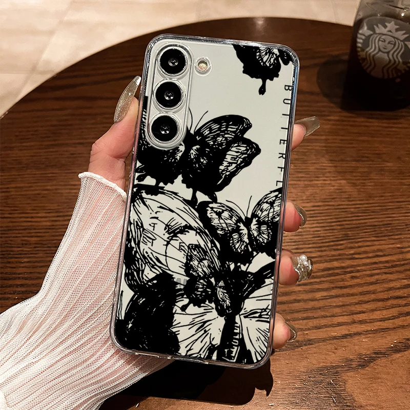 Personalisierte, mit Spitze bedruckte, transparente Hülle für Samsung Galaxy S25 Ultra S24 S23 S22 S21Plus FE A16 A15 A56 A55 A54 A53 A36 5G Coque – Detail 8