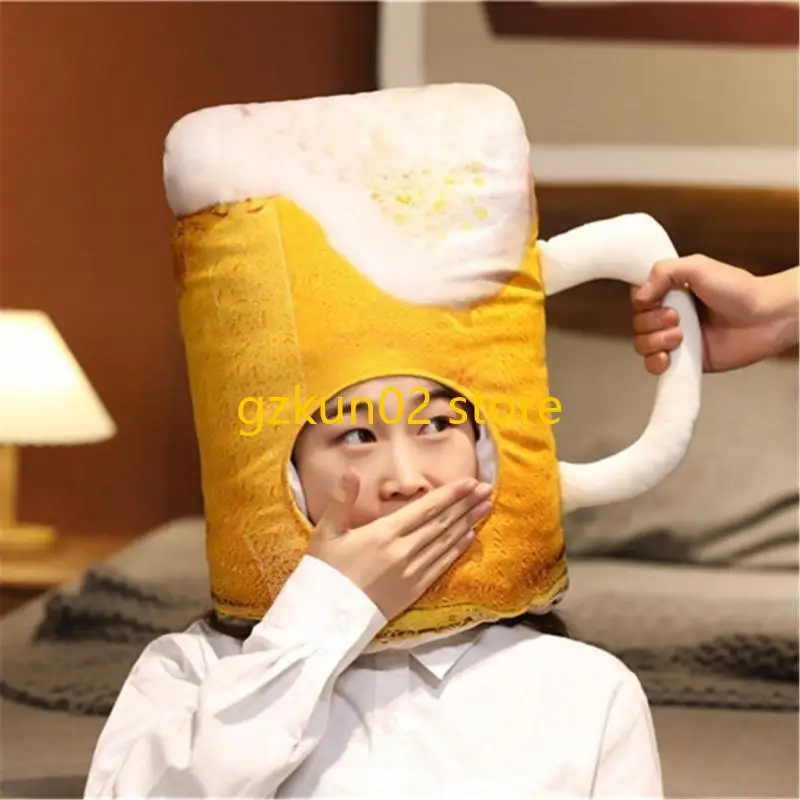 KXRB 맥주 머그 모자 성인 어린이를위한 생일 파티 헤드 기어 모자 축제 무대 모자를 쓰고 있죠 가족 모임 역할 놀이 의상 모자