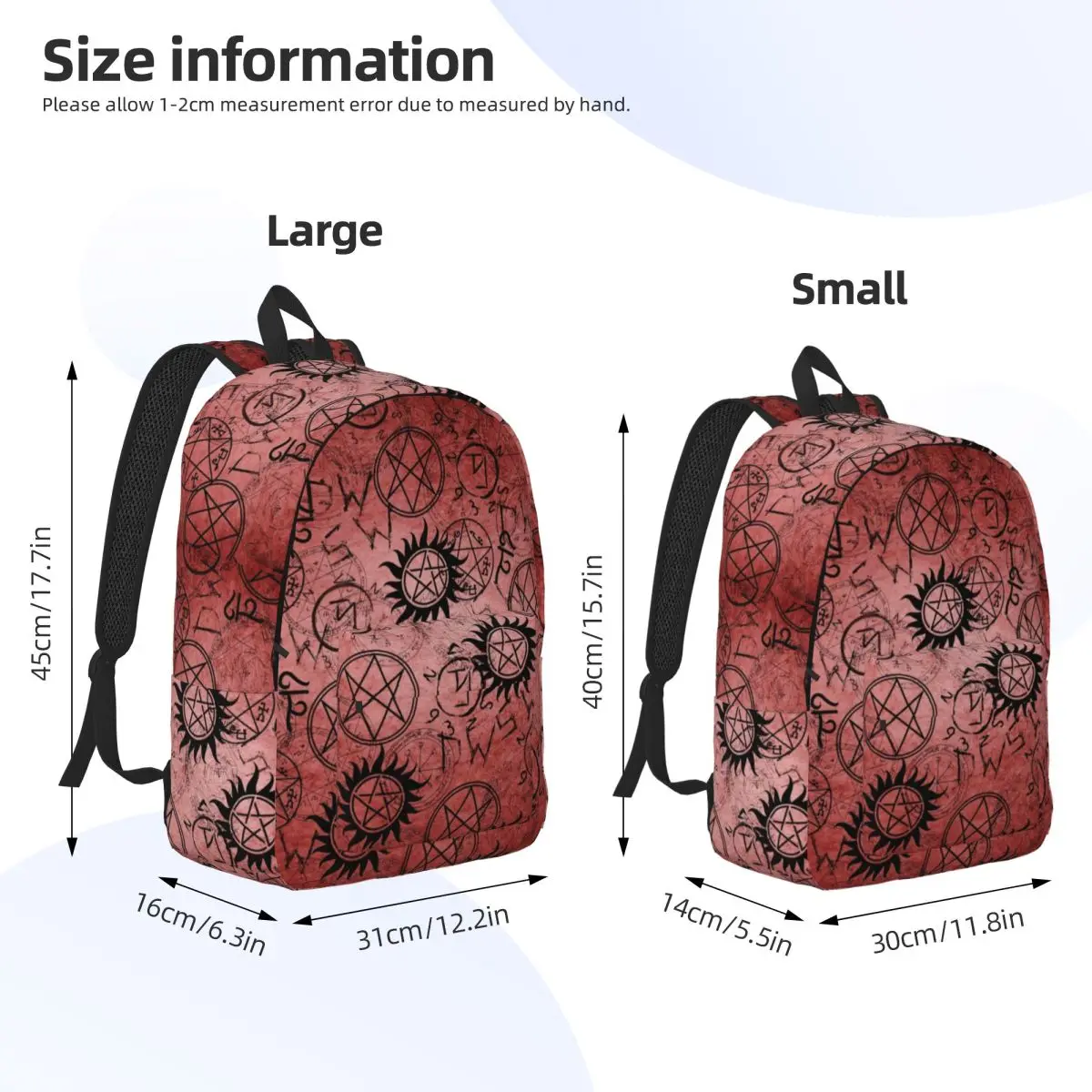 Sac à dos Cool Smile Natural Red avec poche pour hommes et femmes, sac à dos d'affaires étudiant, sac lancé par le collège