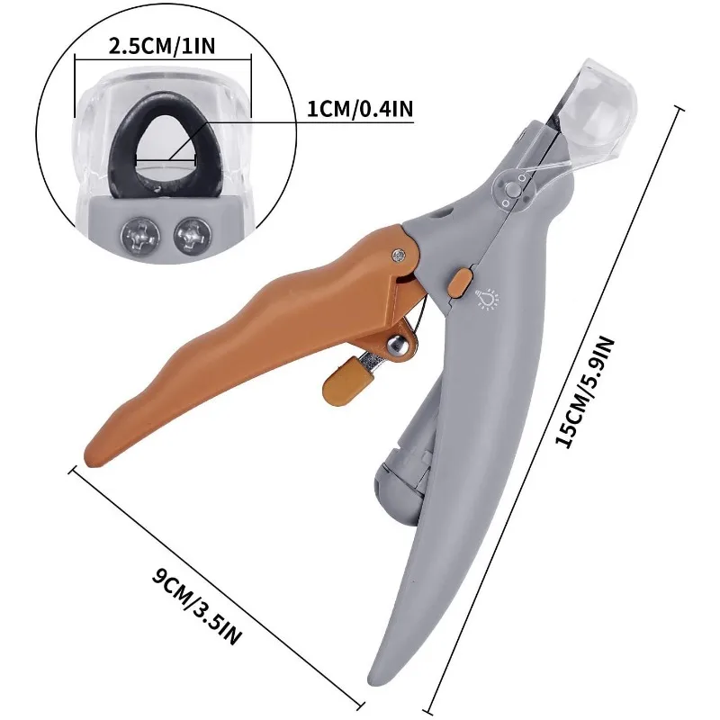 Professional Pet Nail Clipper with LED Light Dog Cat Groomin Tool Scissors Nail Toe Claw Scissors Trimmer Animal Pet Supplies