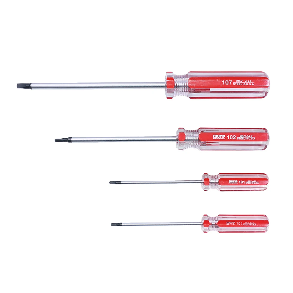 

4pcs Vanadium Steel Triangle Screwdriver Ergonomic Handle Durable Removal For Anti- Screw Core Withdrawal Hand