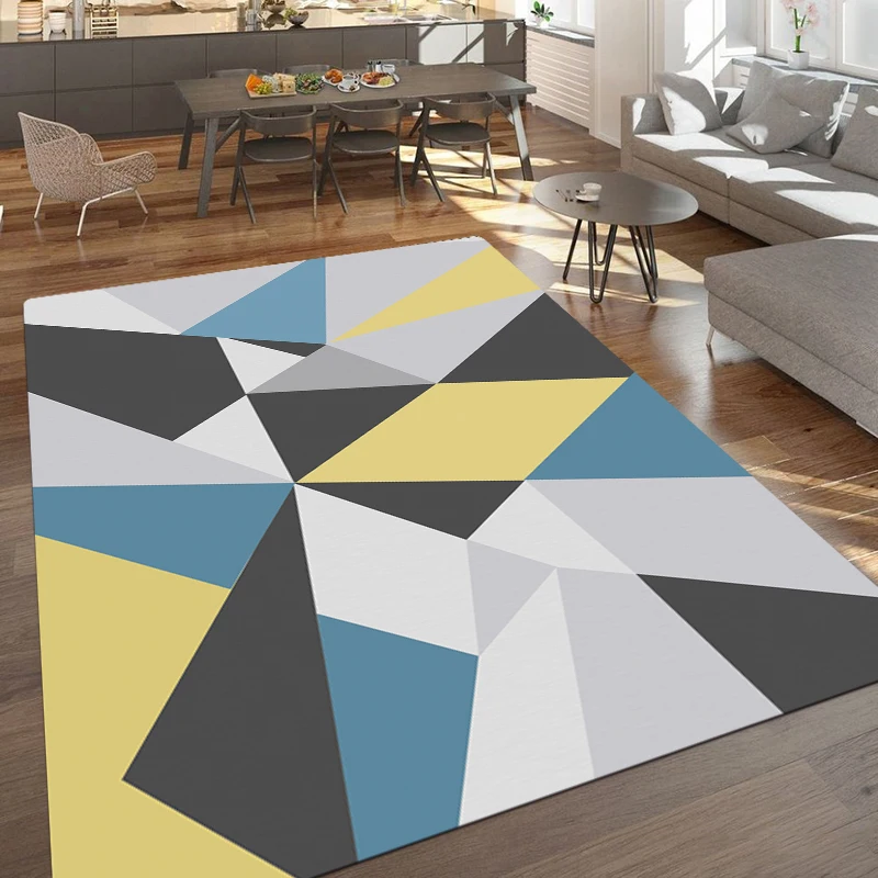 

Geometric Triangle Pattern G Printed Rectangle Carpet Art Rug For Bedroom Living Room Soft Fluffy Rug Nonslip Mat Home Decor