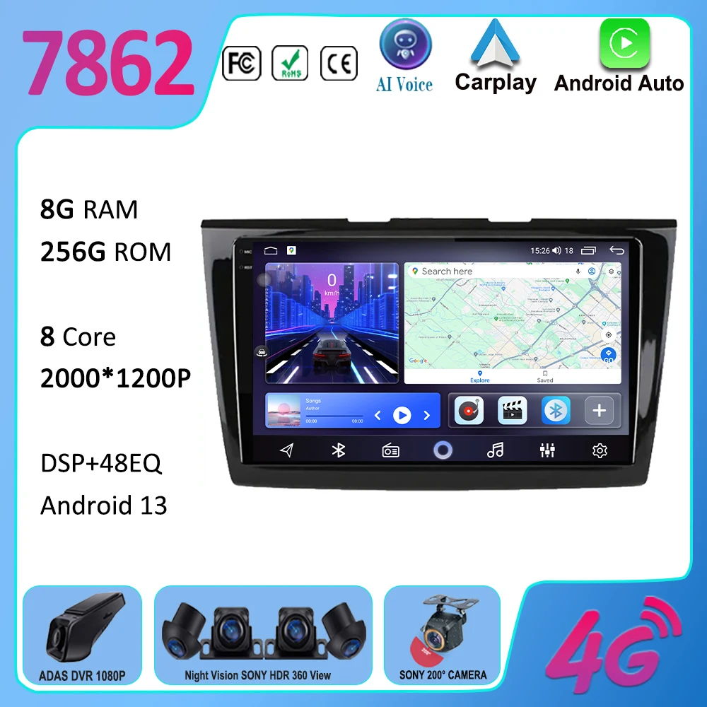 

Android Car For Ford Taurus 2015-2018 Auto Radio Stereo Multimedia Player GPS Navigation Carplay QLED DSP 5G WIFI NO 2 DIN DVD