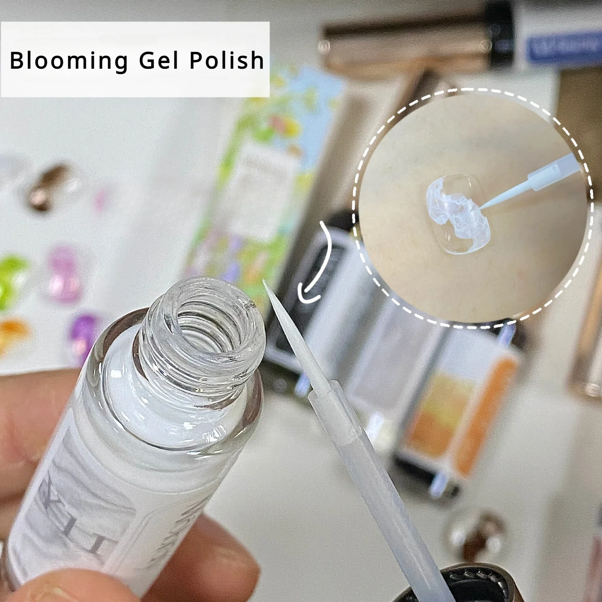 Blooming Nail Polish Marble Nail Ink Tint Gel Watercolor Ink Nail Art Blossom Gel Polish Semi Permanent Soak Off UV Gel Varnish