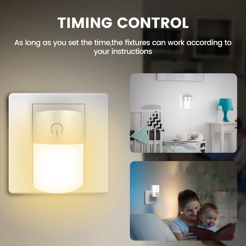 Ac 110-220V Led Plug-In Scenario Nachtlampje Dual-Mode Wifi Plus Bluetooth Communicatie Protocol Control Lamp Cadeau Voor Kinderen