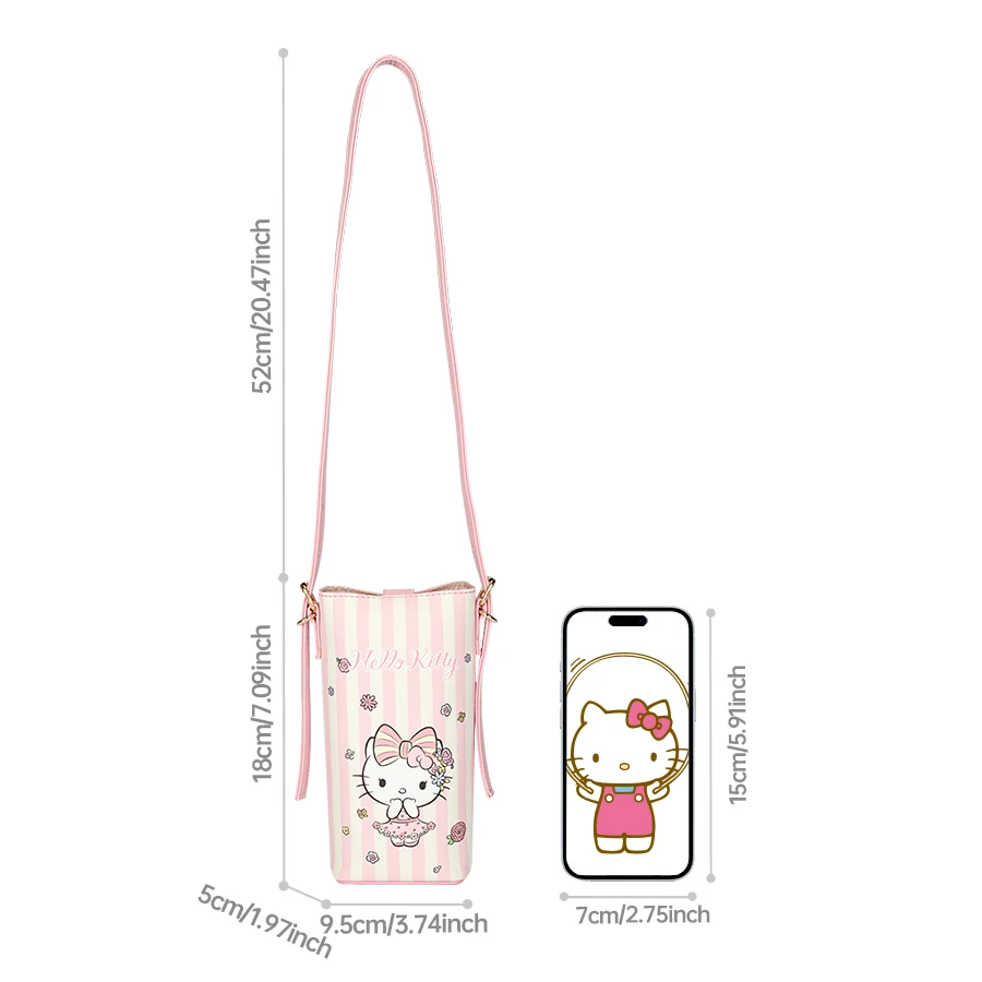 Hello Kitty Lisence Cute Cartoon Pink Shoulder Bag Phone Bag