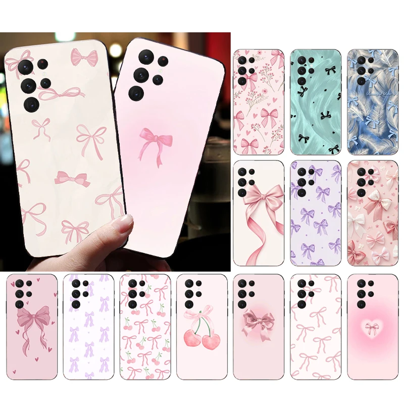 

Pink Bow aesthetic coequtte Funda Phone Case For Samsung A55 A16 A56 A36 A23 A35 A15 A53 A54 A33 A34 A25 A05S A52 A14 A13 A71