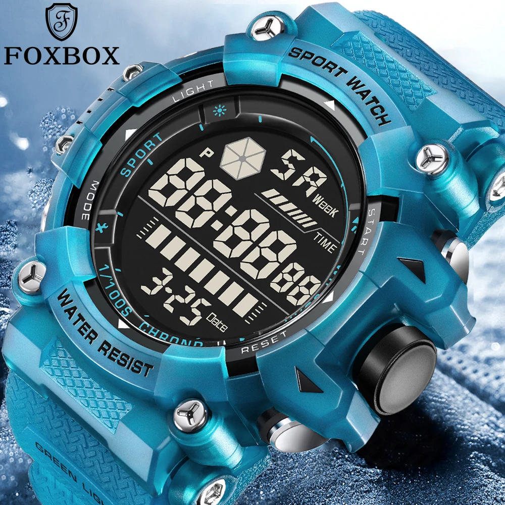 

LIGE Sport Watch for Man Foxbox Top brand Luxury Digital Wristwatch Stopwatch Luminous with Date Week Original Waterproof Clock