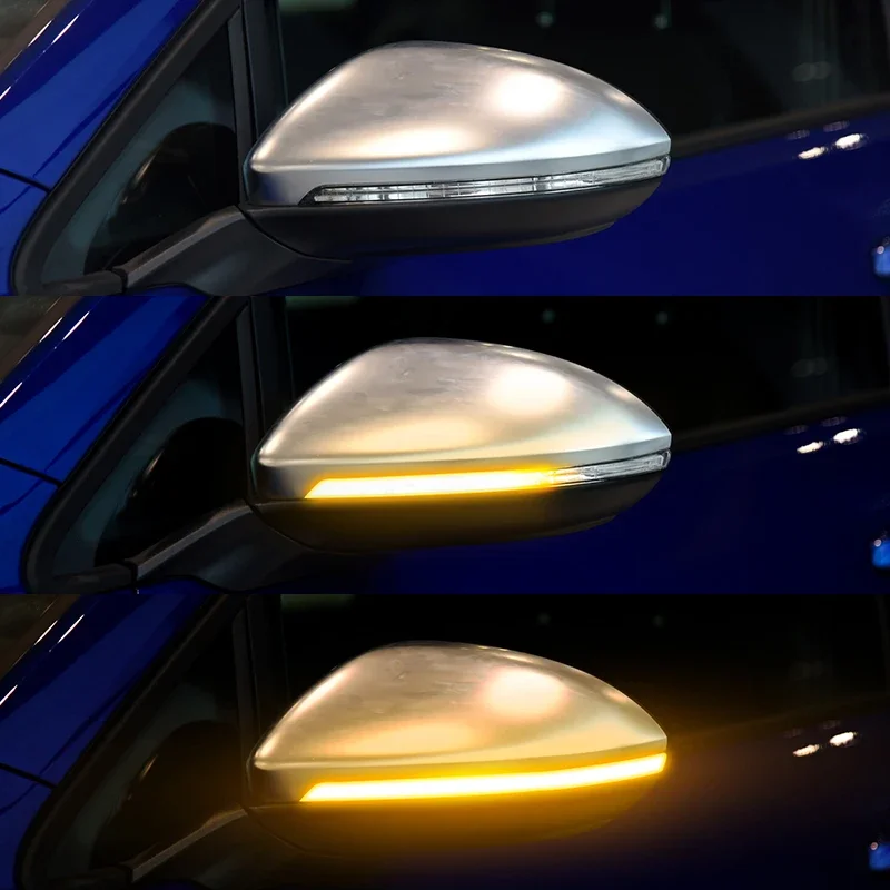 Clignotant ociamique LED pour Volkswagen Golf MK7 7 GTI R GTD, Lumière de Miroir Rline Touran