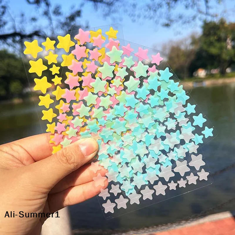 【E】200/400 قطعة مجموعة ملونة من رقع حب الشباب على شكل نجمة القلب من نوع بثرة ملصق PE خافي عيوب الوجه وعلامات حب الشباب غطاء رقع