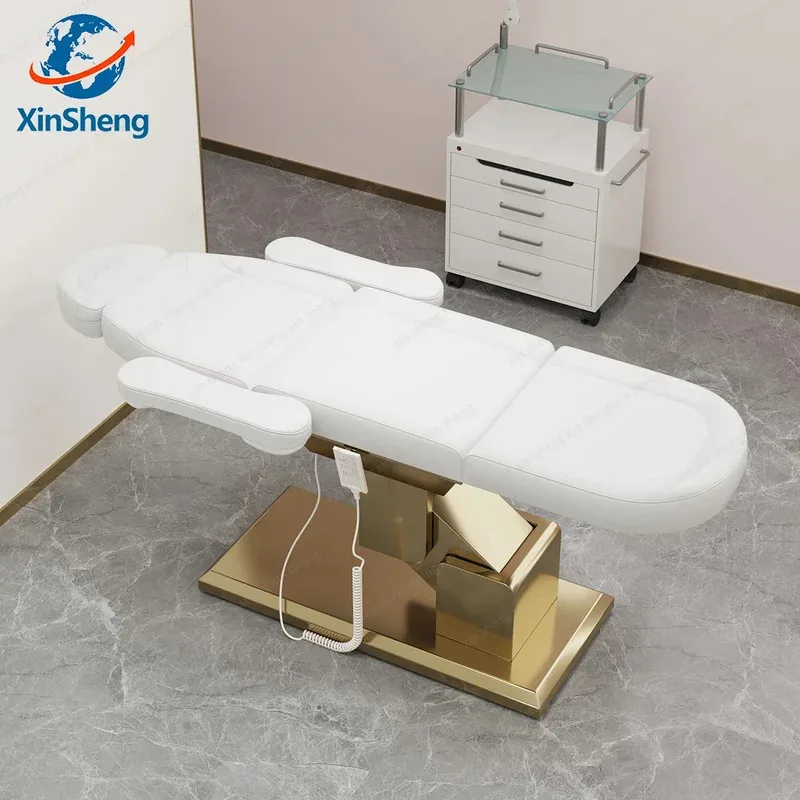 XinSheng-cama de cuidado de belleza con elevación eléctrica, silla de diagnóstico ajustable para clínica hospitalaria, salud, tienda de SPA, sofá, muebles de cuero