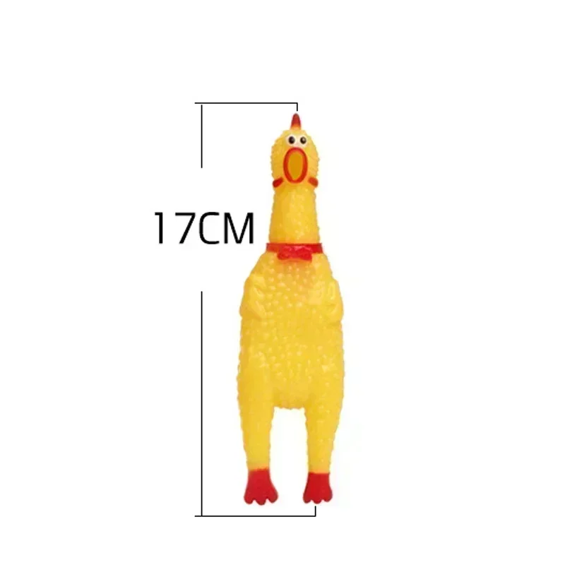 17cm 31cm Dog Toys Yellow Rubber Pet Supplies New Exhaust Chicken Fun Toys Durable Products Home and Garden For Dogs Kitchen