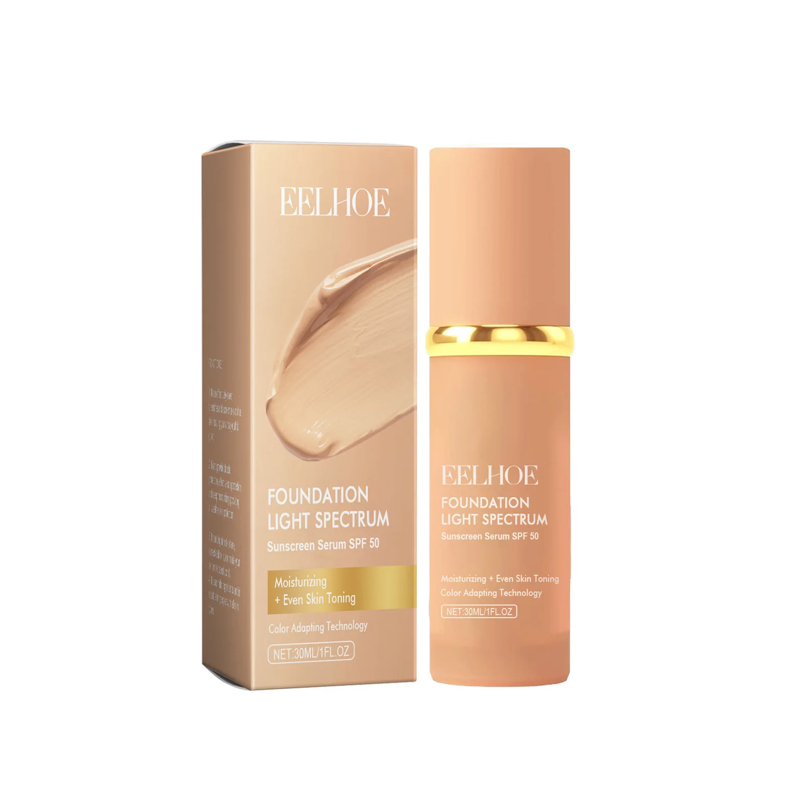 EELHOE-Matte Flawless Face Líquido Base, Longo À Prova D' Água, Seco a Oleosa Cuidados Com A Pele, Controle De Óleo, Hidratante, Corretivo Creme