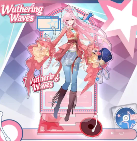 Anime Wuthering Waves AUGUSTA CHISA Iuno Aemeath Acrylic Stand Figure Model Plate Cosplay Collection Desktop Decor Gifts MYQP