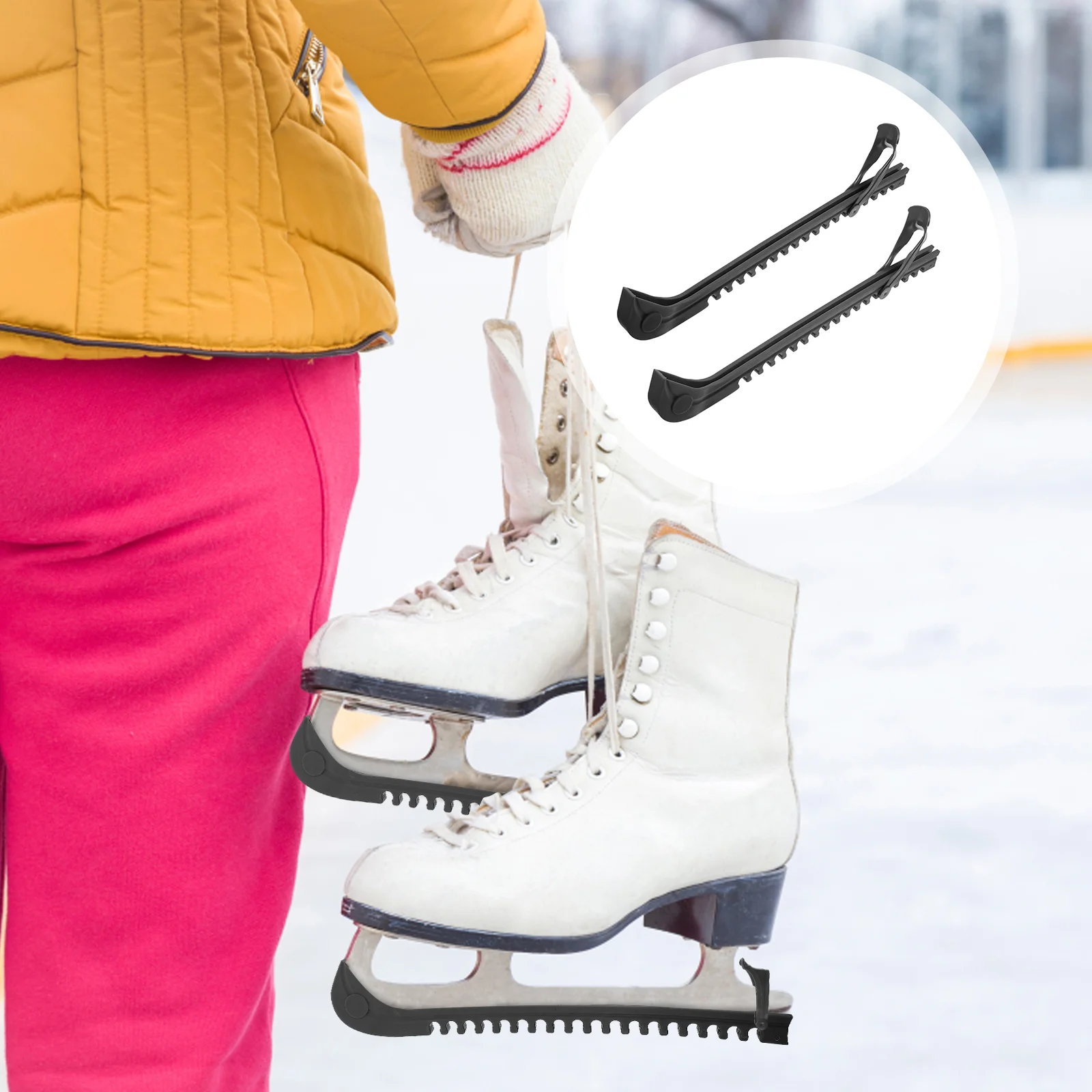 Ice Skates Hockey Accessories Figure Skating Blade Covers Protector Artistic 4 Wheels Guards Blades Safety Mask Child