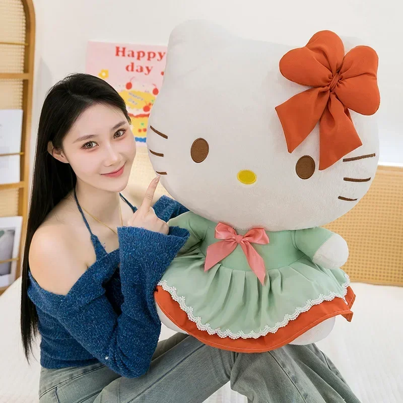 

65cm Big Size Sanrio Hello Kitty Plushies Cartoon Anime Soft Pillow Doll Kawaii Room Decoration Plush Toys Kids Birthday Gifts