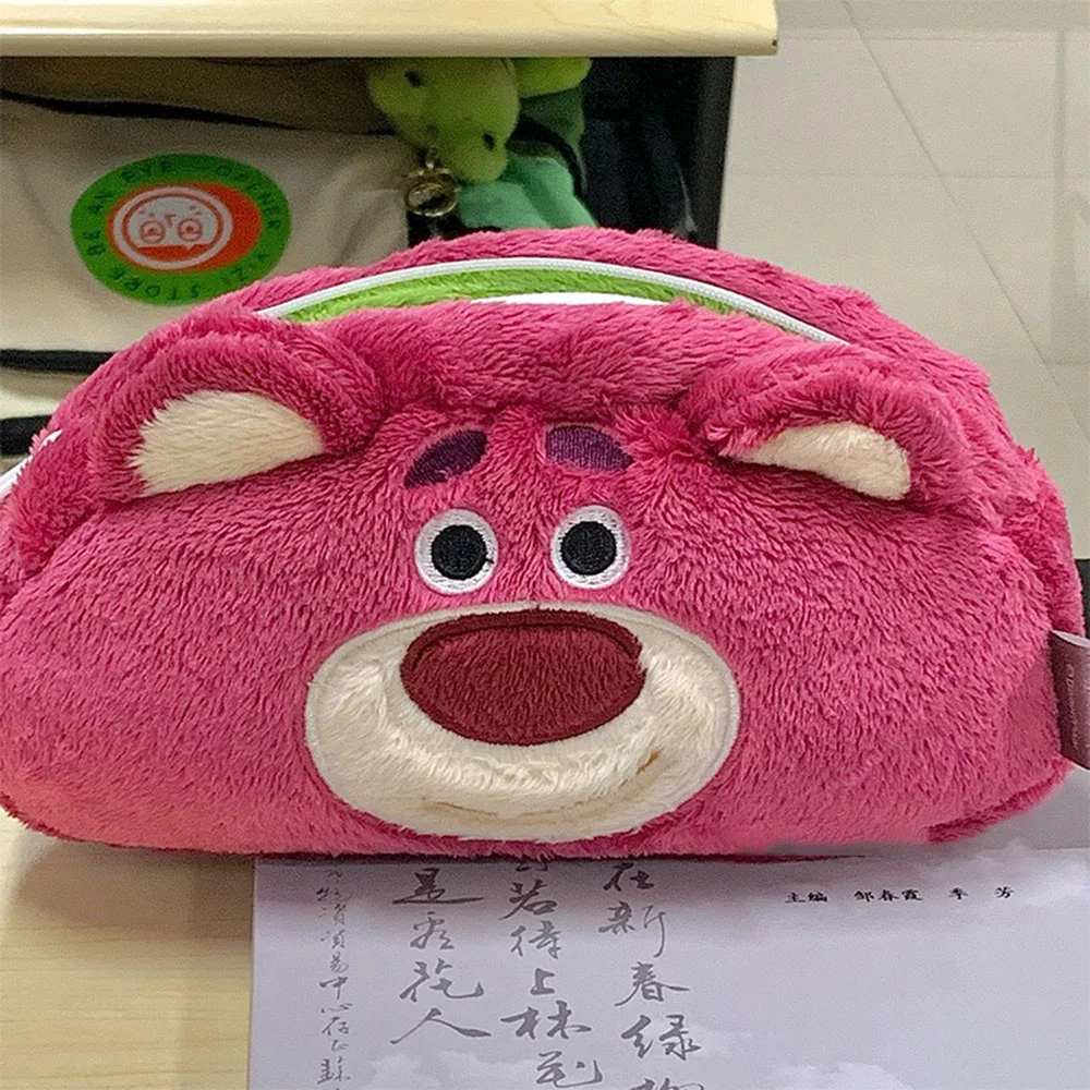 Nuova borsa portaoggetti Disney portamonete a doppia faccia con orso alla fragola Alien ferguson portamonete per studenti carino astuccio per