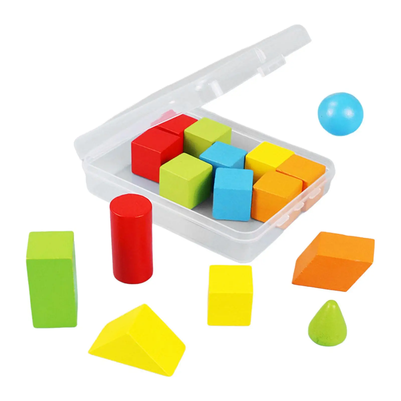 Montessori Mathematical Teaching Aids Educational Geometric Solid Blocks for Activity