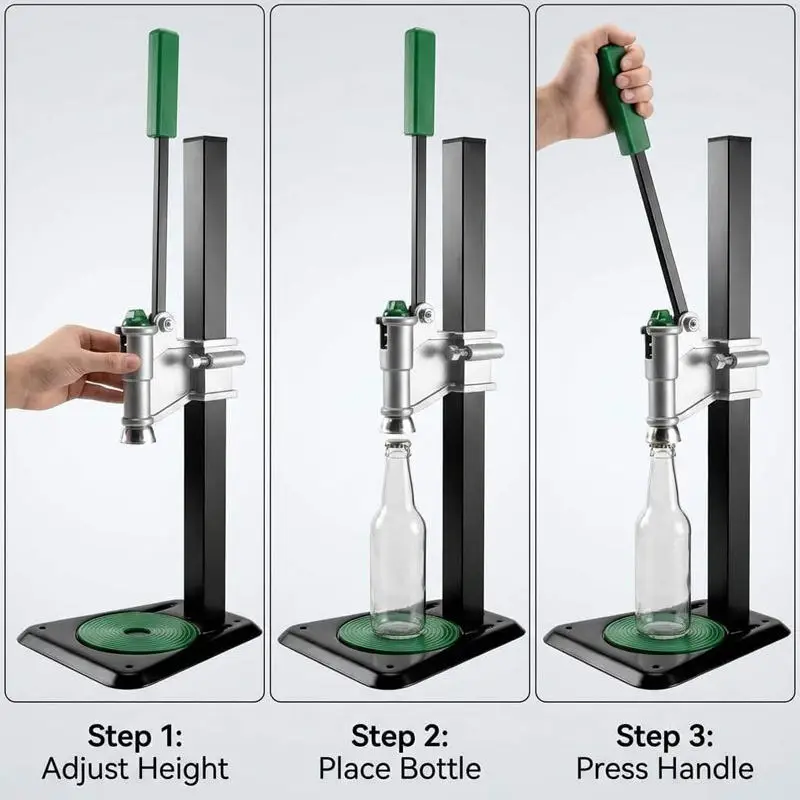 Newest Beer Bottle Capper Auto Lever Bench Capper Sealer Machine for Homebrew Beer Wine Keg Soda Crown Capping Brewing Tools