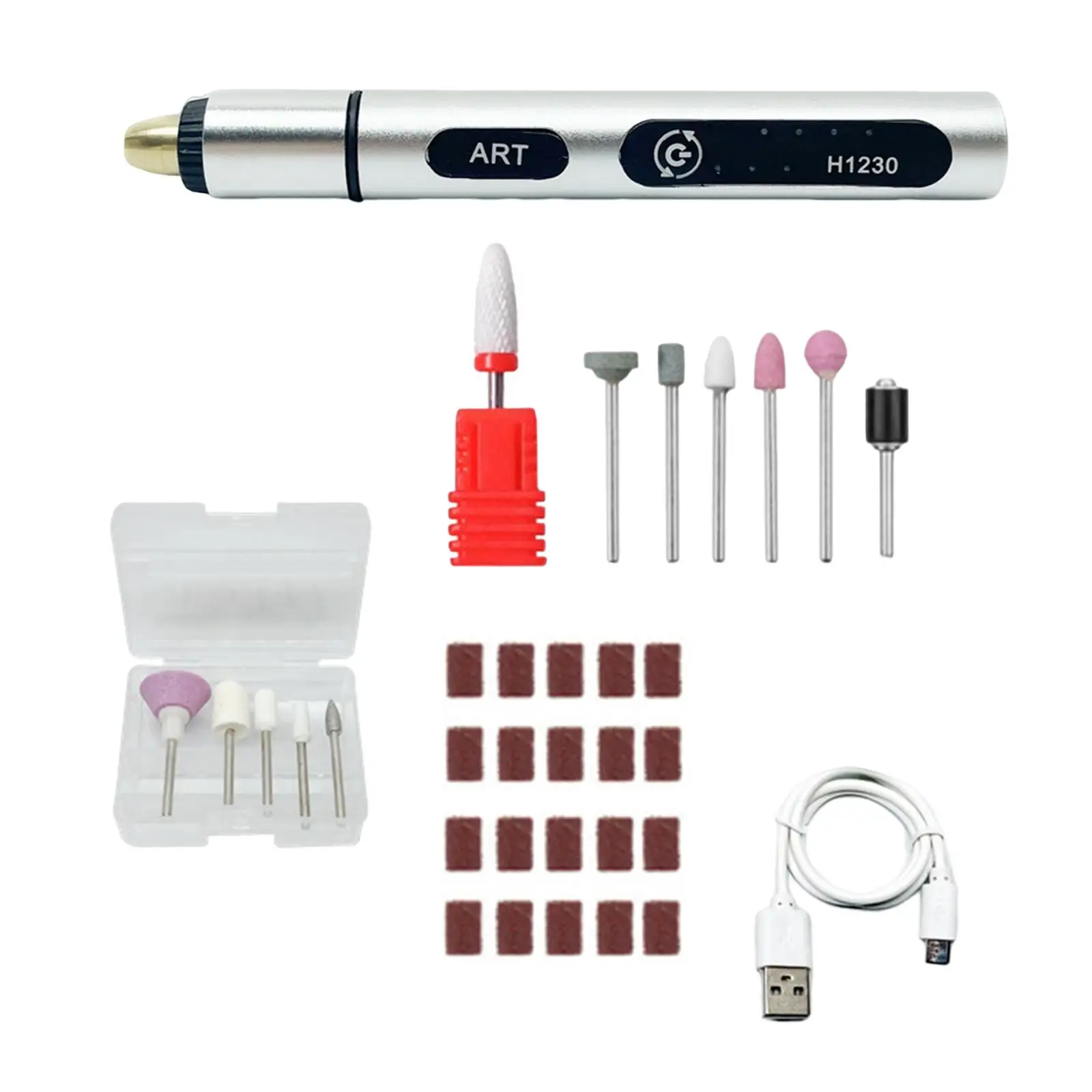 Multifunction Electric Nail Drills Kit USB Charging for Crafting Projects