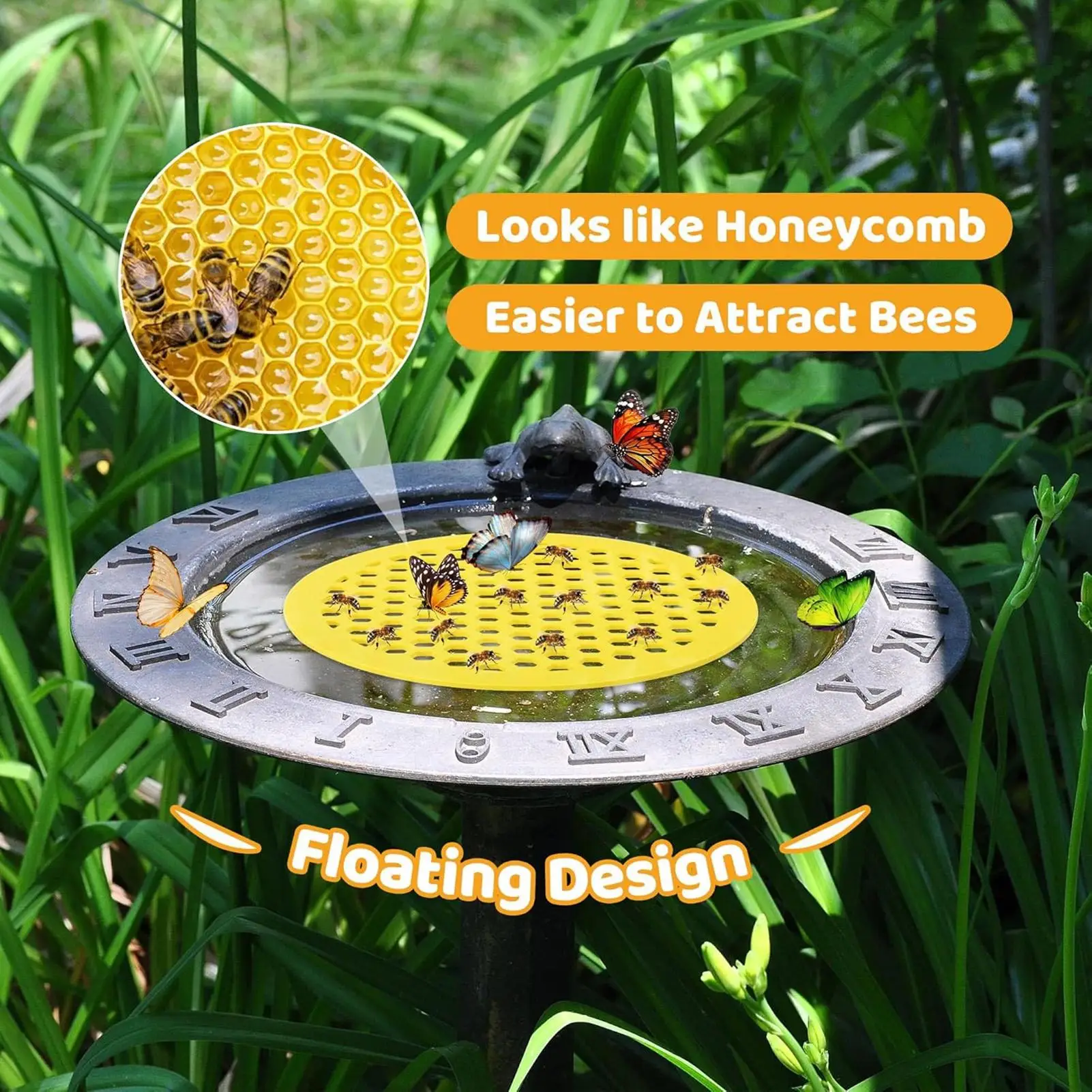 Bee Watering Station Bee Waterer Station Feeding Island Bee Drinking Water Dispenser for Outdoor Garden Butterfly Thirsty