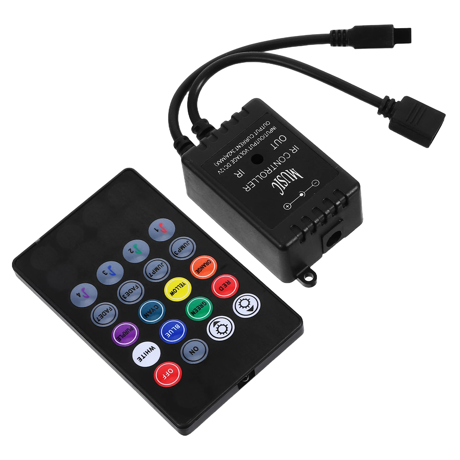 

Music Controller IR Remote Controller Sound Sensor Controller for 5050 3528 5630 Flexible RGB LED Strip Lights Tape Lights