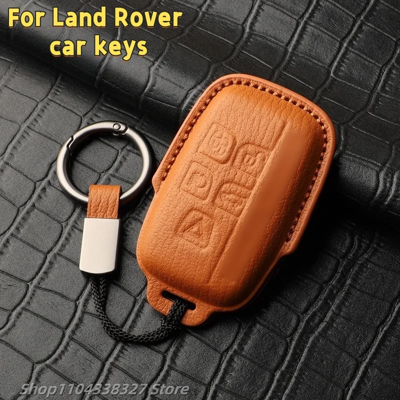 

For Land Rover Genuine Leather Key Case, Discover Guard Shell Freelander 2 Range Rover Auto Parts Goatskin Key Chain