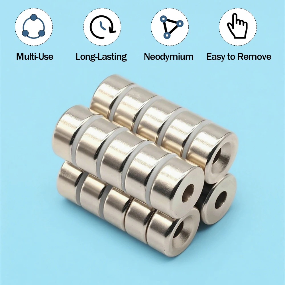Strong Neodymium Magnet Heavy Duty Anti Corrosion Bar 20x10x6mm High Adsorption Lamp Installation Door (108)