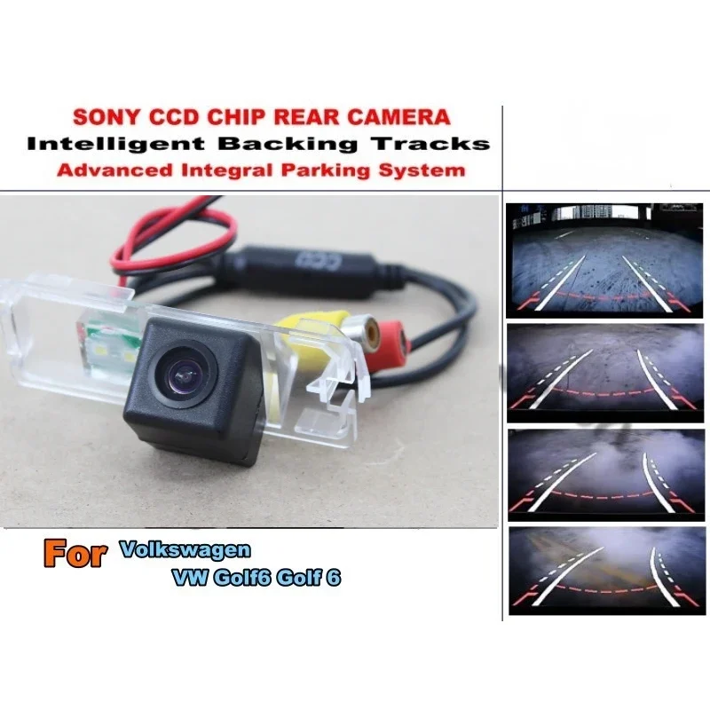 For Volkswagen VW Golf6 Golf 6 Car Intelligent Parking Tracks Camera / HD Back up Dynamic Tragectory Camera / Rear View Camera