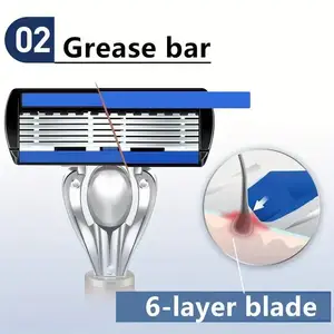 Blau und Weiß 6 -Layer Porzellan -Rasierklinge, klassischer Rasierer, ersetzt Edelstahl, geeignet für männliche Phacia 10 Hauptverkaufskeramik Schuld - №9