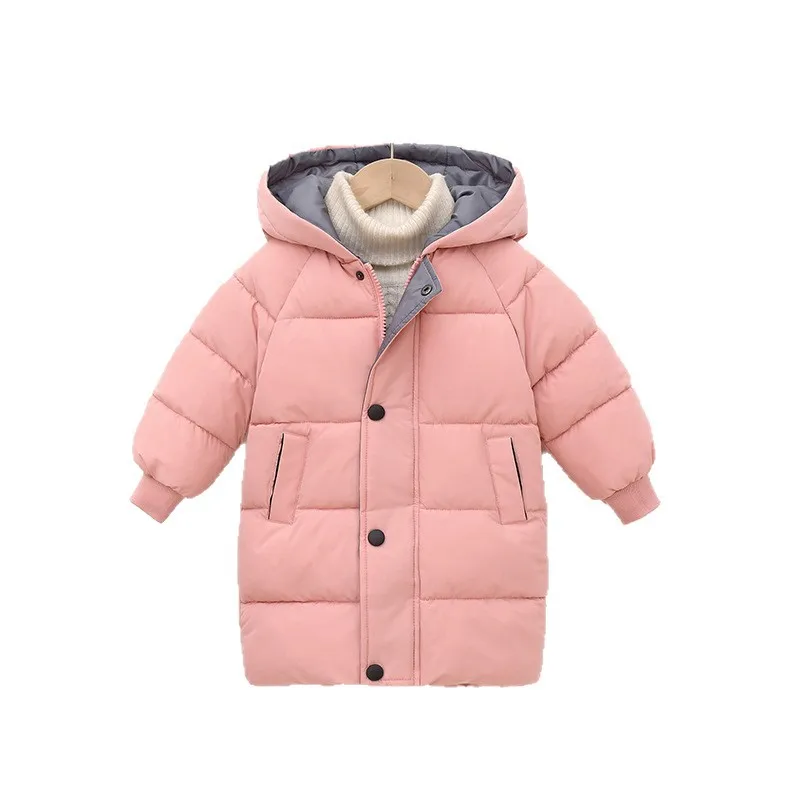 Children's cotton clothes medium and long boys and girls baby thickened winter cotton clothes children's jacket