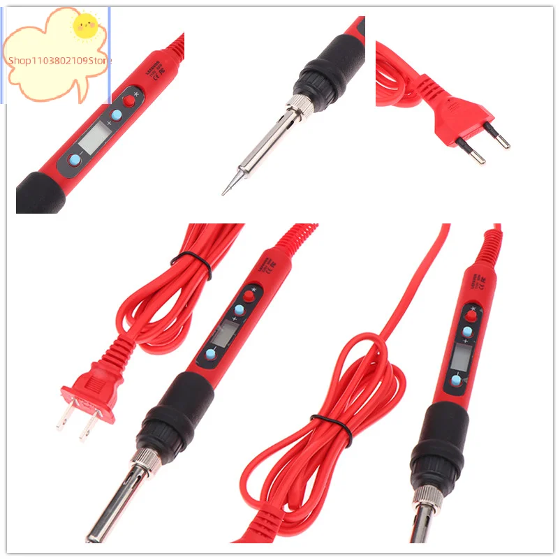 [TL]Digital LCD Display Soldering Iron 80W With ON/OFF Switch Ceramic Heater Soldering Tips Adjustable Temperature Welding Tools