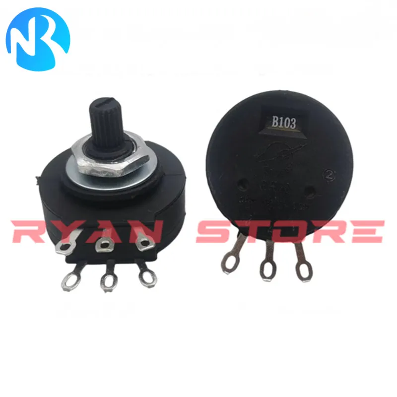 2PCS RV28P RVS28P 1K 10K 100K 220K 4.7K 47K 470K 5K OHM 2W Rotary Carbon Potentiometer Pot For Electric Welding Machine 3/6Pin