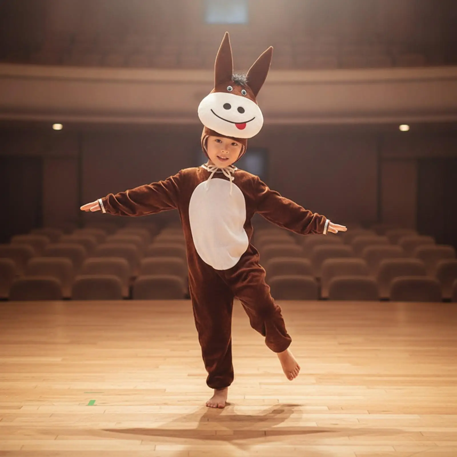 Easy to Wear Donkey Costume | Soft soft material, Hooded Donkey Costume, for School Plays