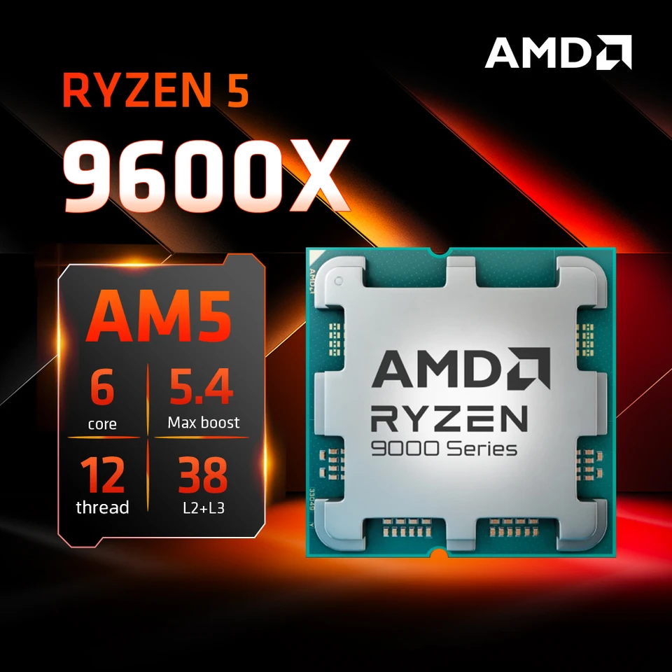 AMD Ryzen 5 9600X Original R5 9600X 6-Core 12-Thread 3.9 GHz 4NM