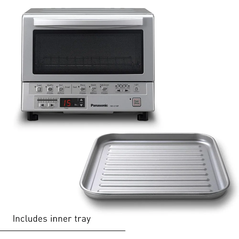 Four Grille-Pain FlashXpress avec Double Chauffage Infrarouge, Perfec9, Escalade de Cuisson Intérieure, 1300W, Pouces, Argent