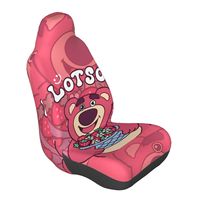 Lotso Pink Bear Car Seat Cover Durable Seat Covers 1 Piece Universal Fit for Trucks Cars Sedans