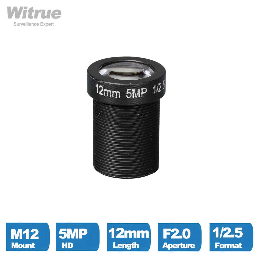 Witrue CCTV Camera Lens 5 Mega Pixel M12 X P0.5 Mount 1/2.5\