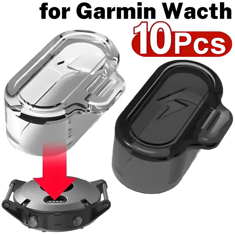 2026 Staubschutzkappe für Ladeanschluss für Garmin Forerunner 955 945 255 Fenix 7 7S 7X 6 6S 6X – Transparente TPU-Staubschutzkappe