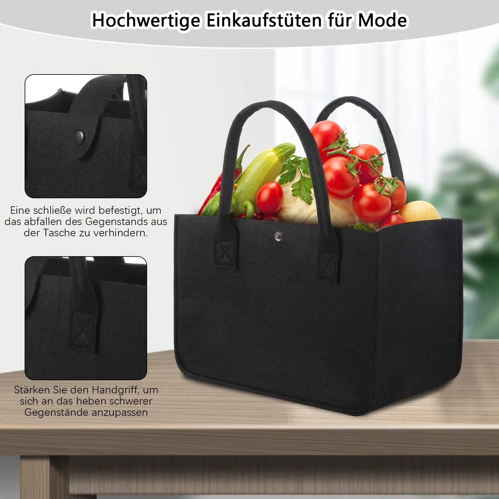 1/2 قطعة أكياس تسوق قابلة للطي، حقيبة مستطيلة مقاومة للتسرب مع قابض، حقائب حمل متعددة الاستخدامات للألعاب والبقالة