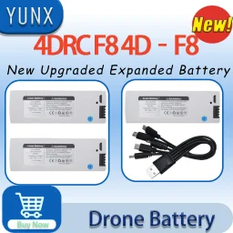 7.4V 2500mAh LiPo Battery With Charger Kit, Replacement Spare Accessory for 4DRC F8 / 4D‑F8 Folding RC Quadcopter