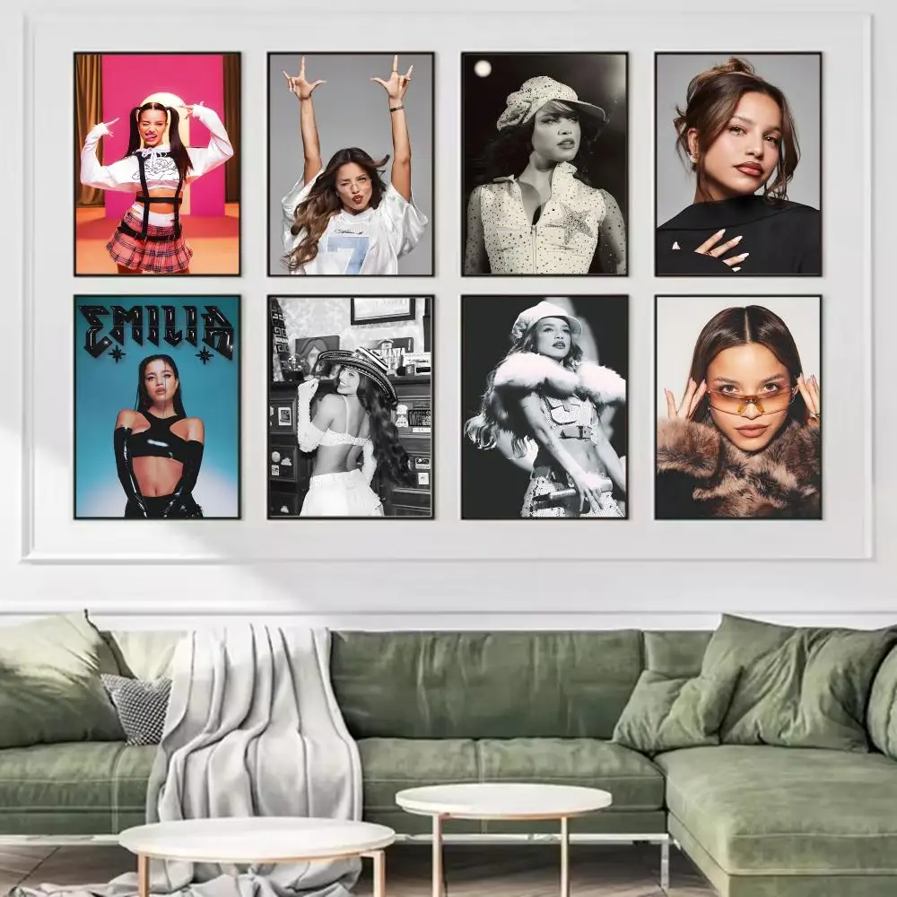 Singer E-Emilia Mernes Poster Trendy And Easy-to-Apply Wall Art Stickers For Home Decor And Dorm Room Walls