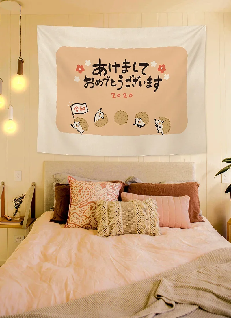 

Japanese Anime Background Cloth Kawaii Child Room Decor Tapestry Wall Hanging Girl Room Decoration Tapestry Cute Room Decor