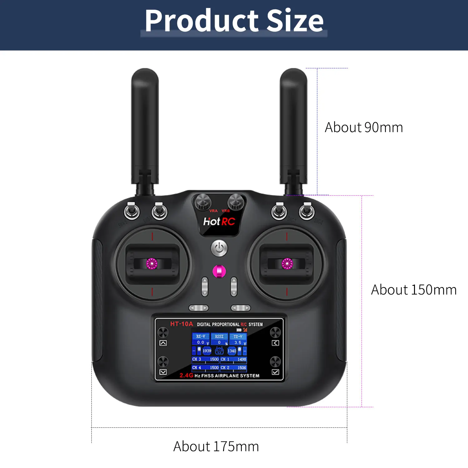 Yahboom 핫 RC 2.4G RC 10CH 송신기, FHSS 및 SBUS PWM 리시버 모듈, 최대 800m 거리 제어, 드론 스마트 로봇 자동차